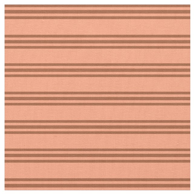 Tissu Lignes de couleur Saumon clair et Sienna (Fermer)