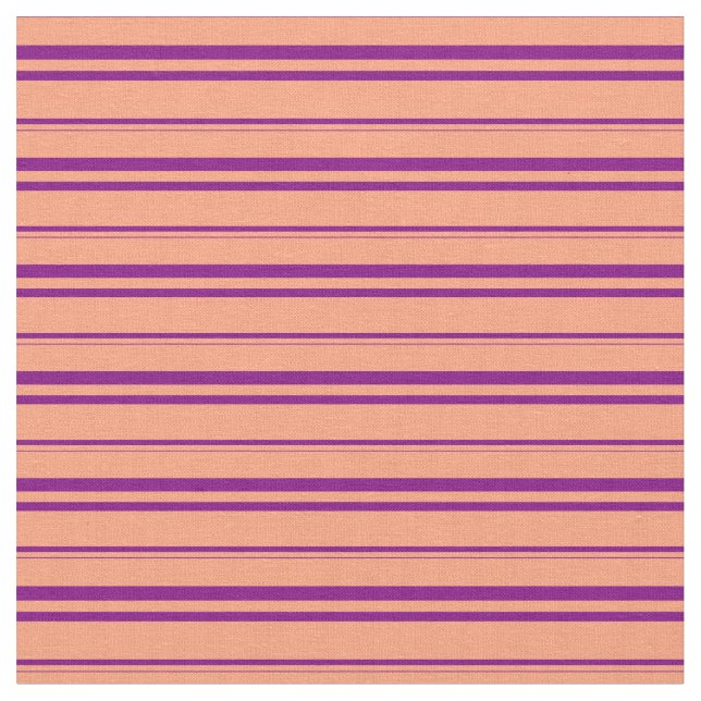 Tissu Lignes de couleur Saumon clair et violet (Fermer)