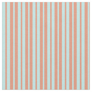 Tissu Lignes de couleur Saumon turquoise et foncée