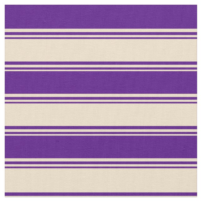 Tissu Lignes de couleur Tan et Indigo (Fermer)