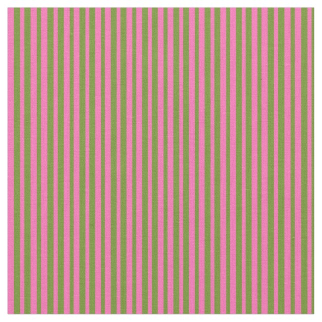 Tissu Lignes de couleur vert et rose chaud (Fermer)