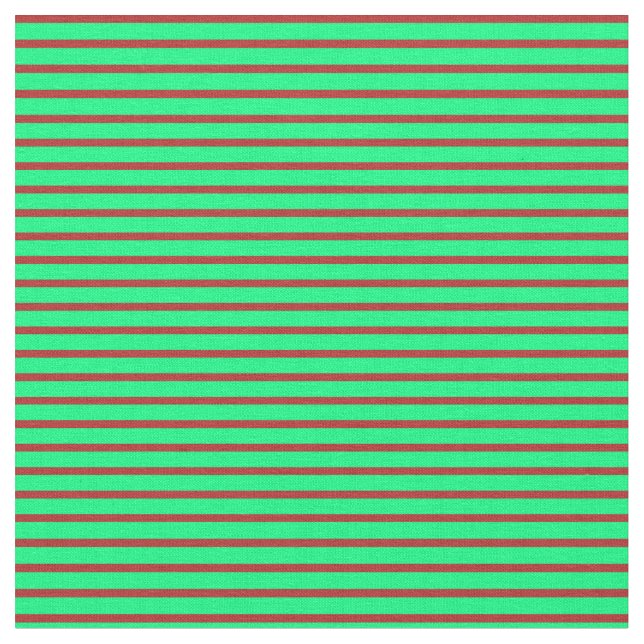 Tissu Lignes de couleur verte et rouge (Fermer)