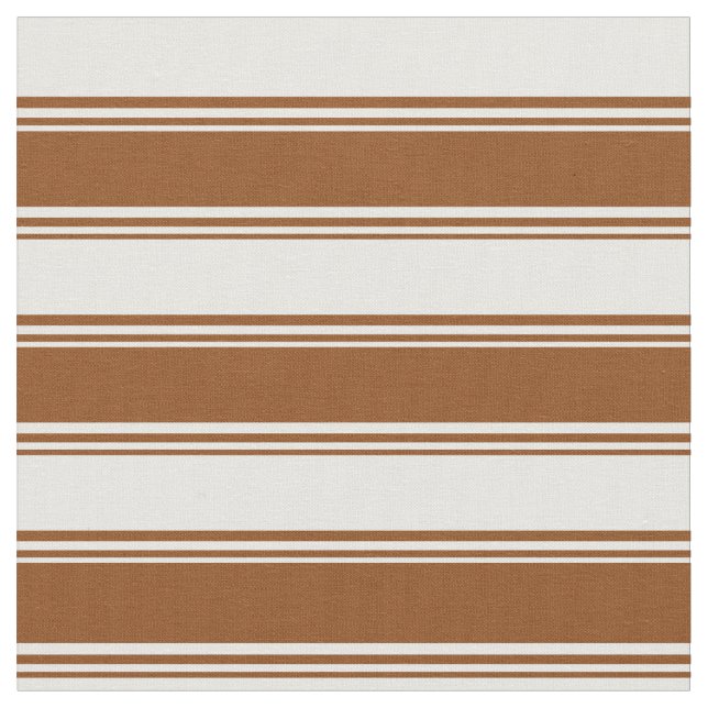 Tissu Lignes de crème Brown et de menthe (Fermer)