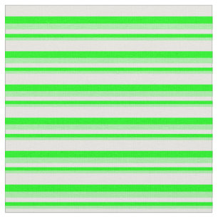 Tissu Lignes de crème verte, de chaux et de menthe
