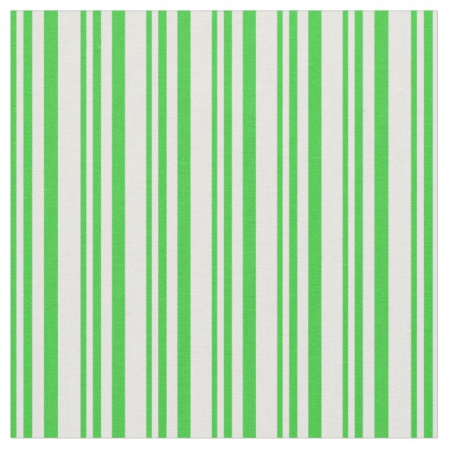 Tissu Lignes de crème verte et de crème à la menthe (Fermer)