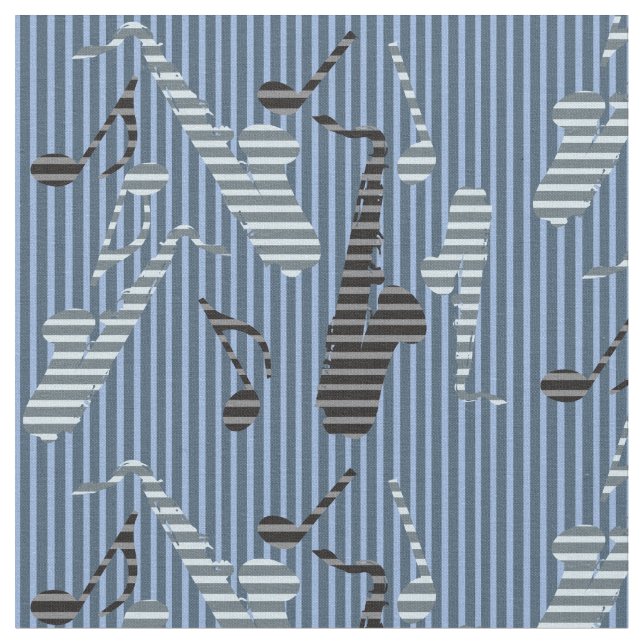 Tissu Lignes de saxophone (Fermer)