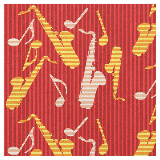 Tissu Lignes de saxophone (Fermer)