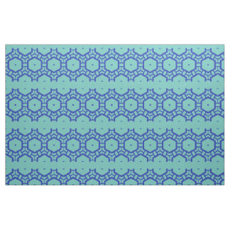 Tissu - Lignes d'hexagones en bleu
