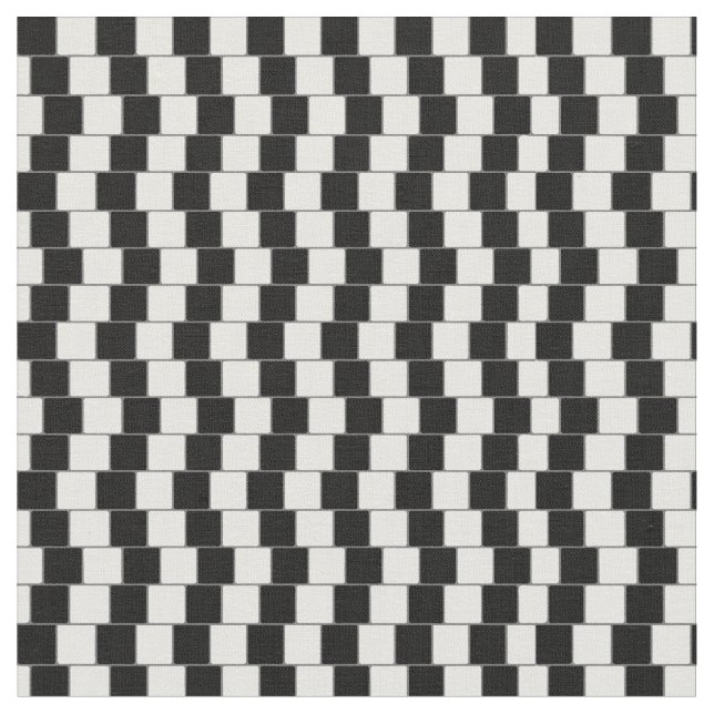 Tissu Lignes d'illusion optique en noir Carré (Fermer)