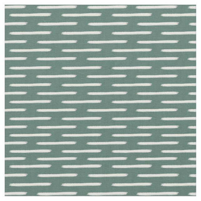 Tissu Lignes d'Ivoire sur Turquoise Gris Foncé (Fermer)