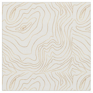 Tissu Lignes d'or moderne Design minimaliste main dessin