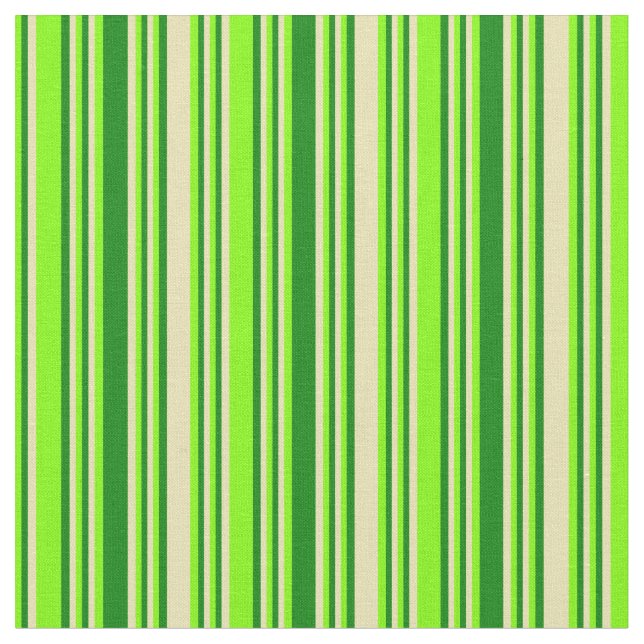 Tissu Lignes en Chartreuse, Vert & Tan (Fermer)