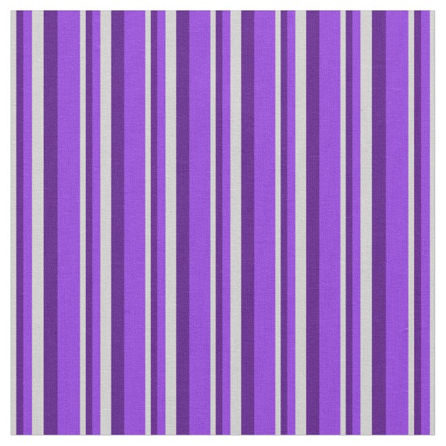 Tissu Lignes en gris clair, Indigo et violet (Fermer)