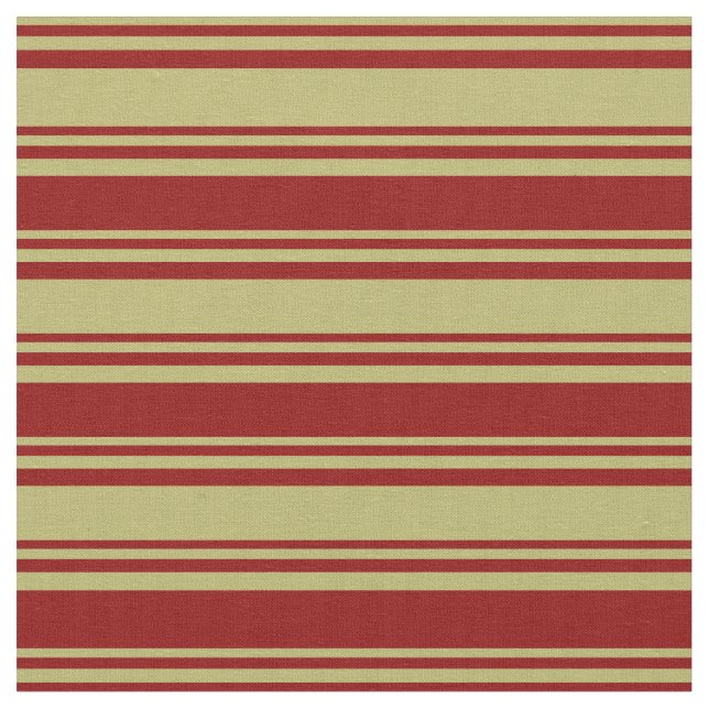 Tissu Lignes foncées kaki et rouge foncé (Fermer)