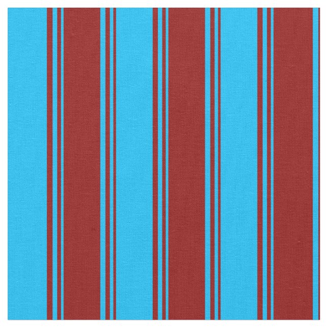 Tissu Lignes foncées rouge et bleu ciel profond (Fermer)