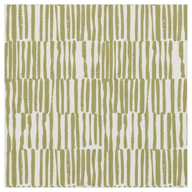 Tissu Lignes géométriques abstraites vert olive unique c (Fermer)