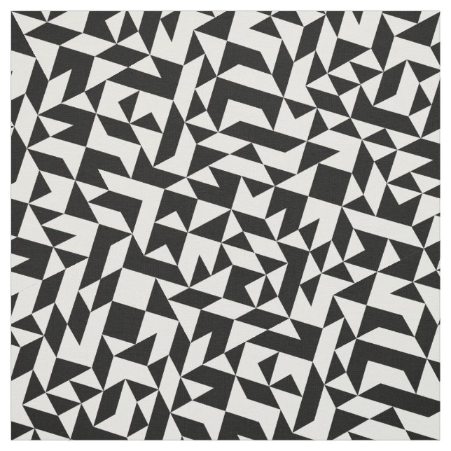 Tissu Lignes géométriques blanches et blanches mignonnes (Échantillon)