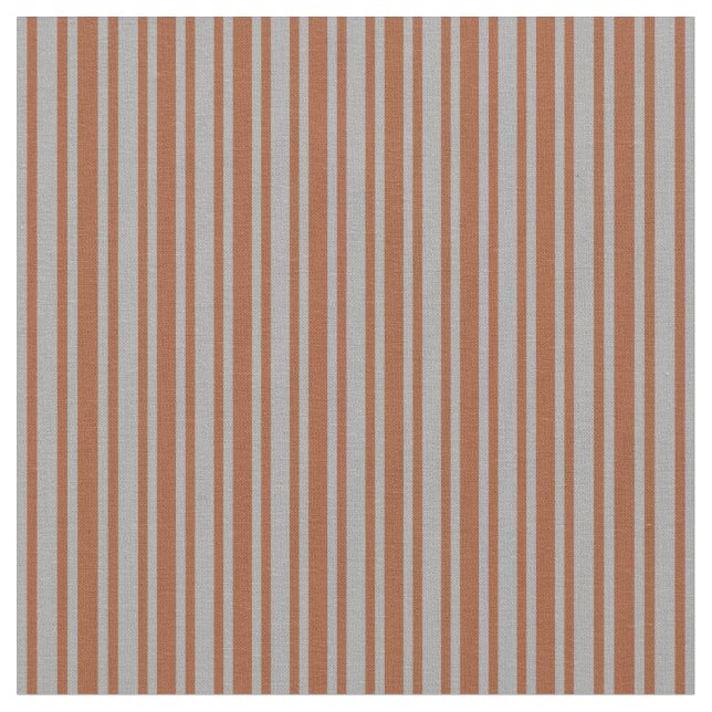 Tissu Lignes gris foncé et sienne (Fermer)