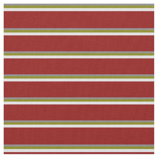 Tissu Lignes gris, vert, lavande et rouge foncé (Fermer)