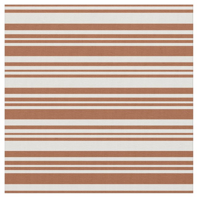 Tissu Lignes jaune clair et sienne (Fermer)