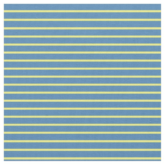Tissu Lignes jaune et bleu (Fermer)