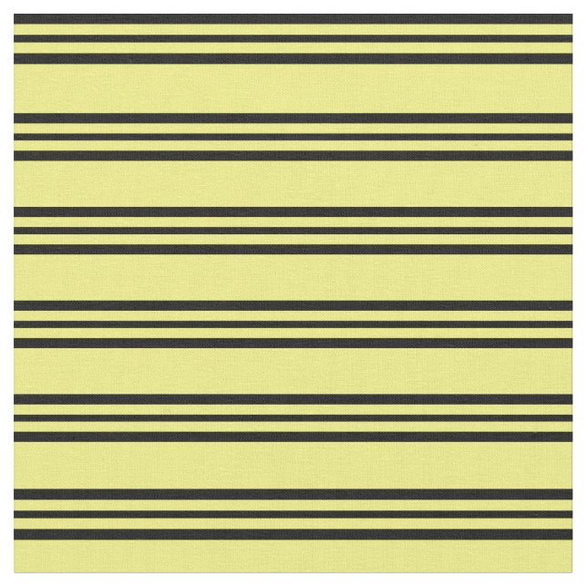 Tissu Lignes jaune et noir (Fermer)