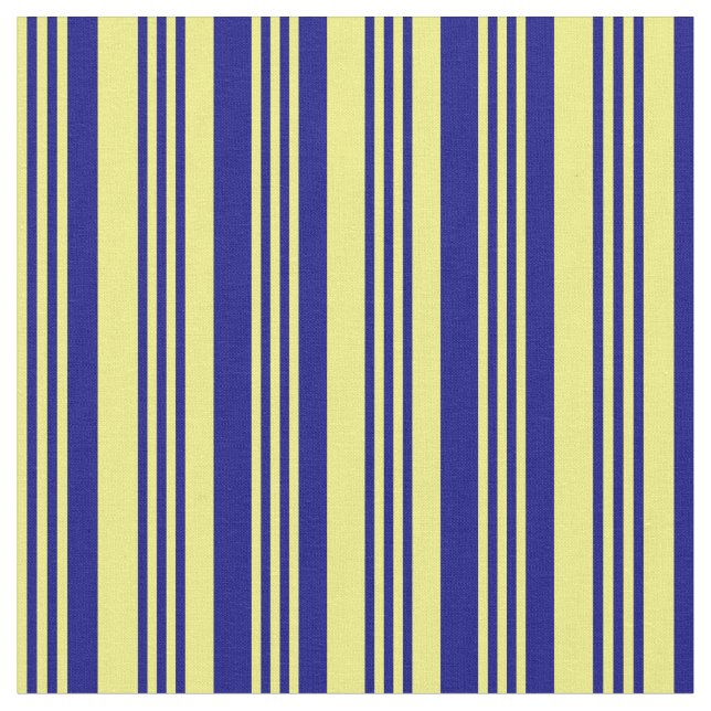 Tissu Lignes jaunes et bleues (Fermer)