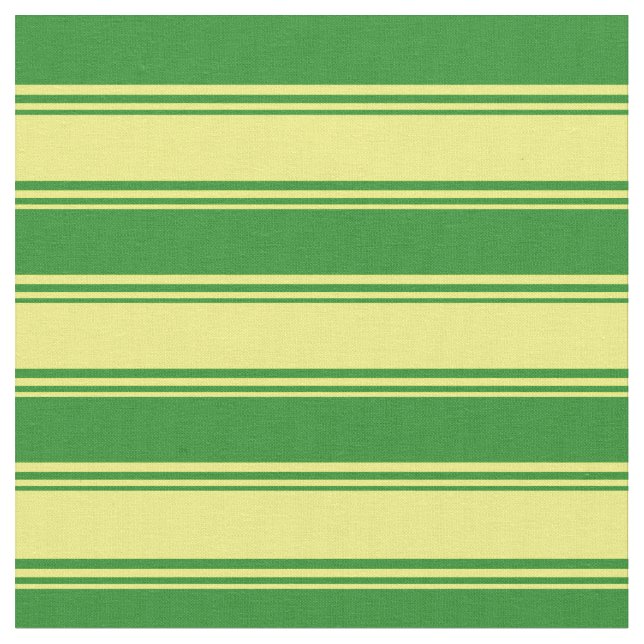 Tissu Lignes jaunes et vert forêt (Fermer)