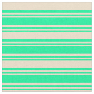 Tissu Lignes/Motif de bandes de couleur verte et bronzée