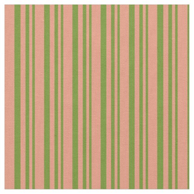 Tissu Lignes/Motif de Saumon vert et foncé (Fermer)