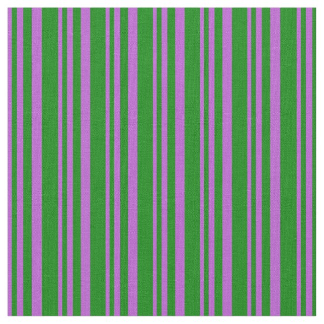 Tissu Lignes orchidées et vert (Fermer)