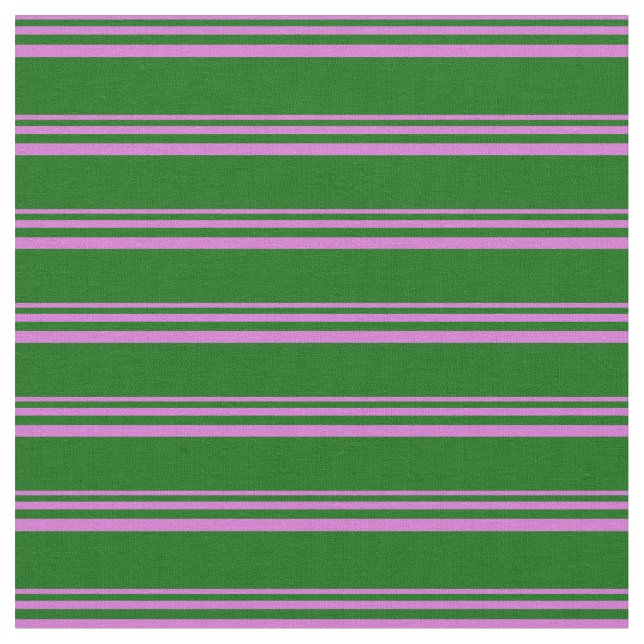 Tissu Lignes orchidées et vert foncé (Fermer)