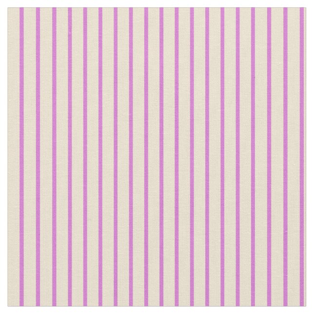 Tissu Lignes/rayures de beige et d'orchidée Motif (Fermer)