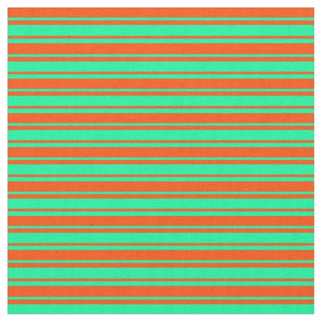 Tissu Lignes rouges et vertes/Motif de bandes (Fermer)