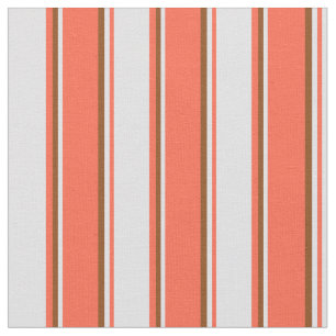 Tissu Lignes rouges, Lavande et Brown