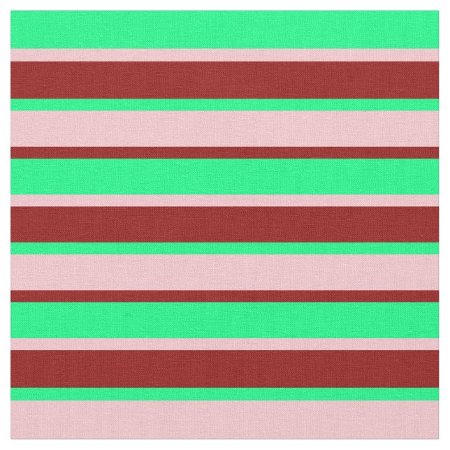 Tissu Lignes rouges vertes, roses et foncées (Fermer)