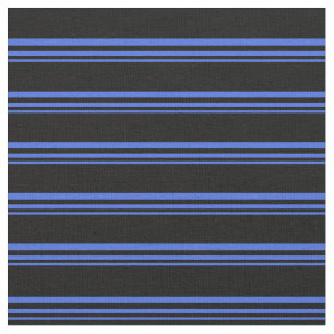 Tissu Lignes Royal Bleues et Noires
