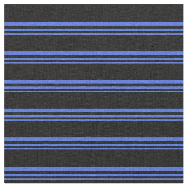 Tissu Lignes Royal Bleues et Noires (Fermer)