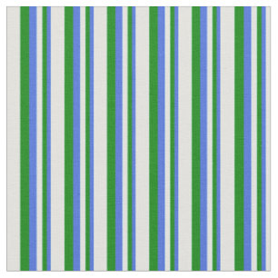 Tissu Lignes Royal Bleues, Vertes et Cyanes Légères