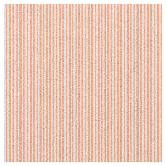 Tissu Lignes Saumon clair et bisque (Fermer)