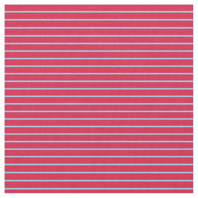 Tissu Lignes Sky Blue et Crimson (Fermer)