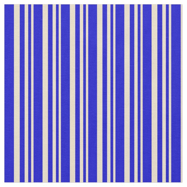 Tissu Lignes Tan & Bleu (Fermer)