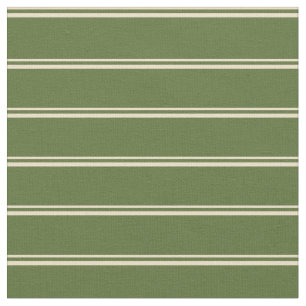 Tissu Lignes Tan & Olive foncé Vert