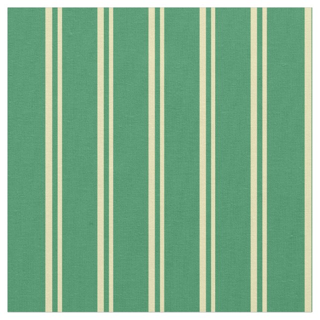 Tissu Lignes Tan & Sea Green (Fermer)