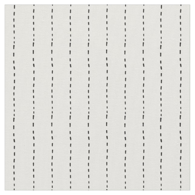 Tissu Lignes Tiretées sur Fond Blanc (Fermer)