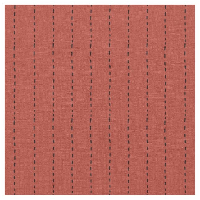 Tissu Lignes tiretées sur fond gris rouge (Fermer)