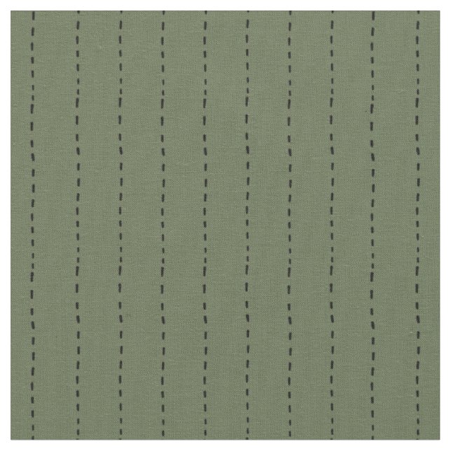 Tissu Lignes Tiretées sur Fond Vert (Fermer)