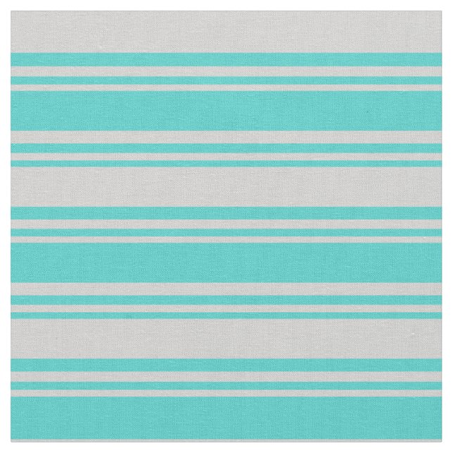 Tissu Lignes turquoise et gris clair (Fermer)