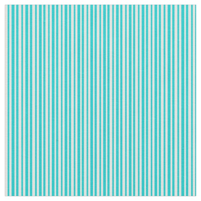 Tissu Lignes Turquoise foncé et Cyan clair (Fermer)
