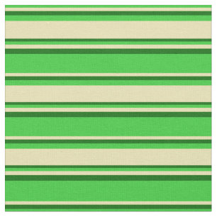 Tissu Lignes vert citron, bronze et vert foncé